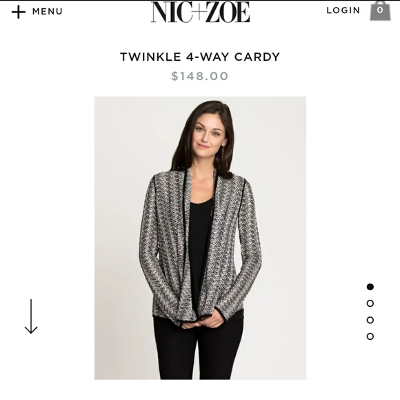 NIC+ZOE Sweaters - Nic and zoe 4 way carry cardigan twinkle pattern